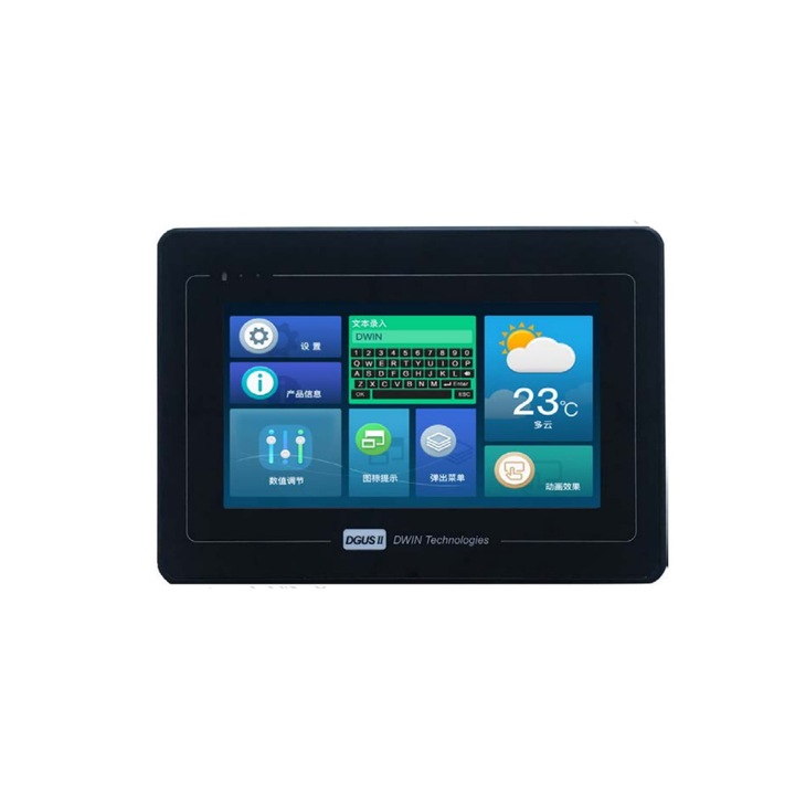 Ecran LCD, DWIN, Touch, 7.0", 1024x600, Negru