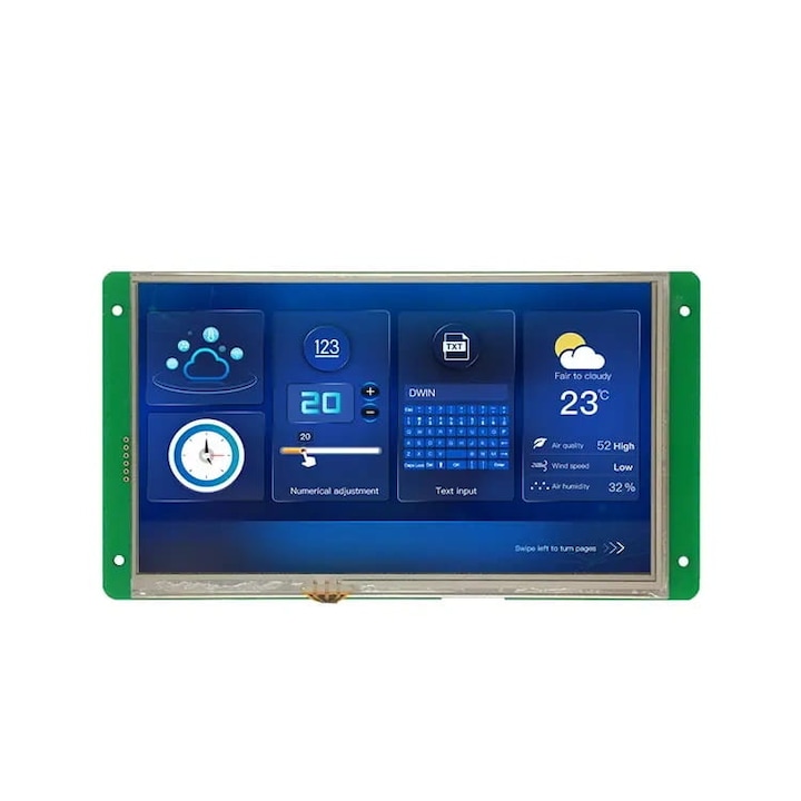 Ecran LCD, DWIN, Touch, 7.0", 1024x600, Gri