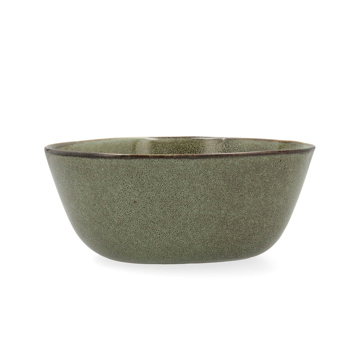 Bol de salata, Bidasoa, Ikonic, Ceramica, 20 x 19.5 x 8.5 cm, Verde