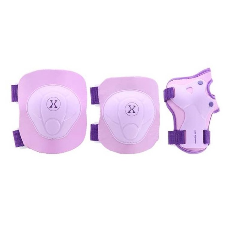 Set 6 piese protectie H704, Nils Extreme, Cotiere/Genunchiere/Aparatoare incheieturi, M, Violet