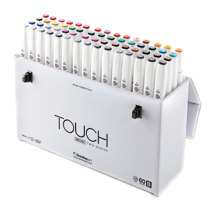 Set markere TOUCH TWIN BRUSH, 60 pcs., Set B
