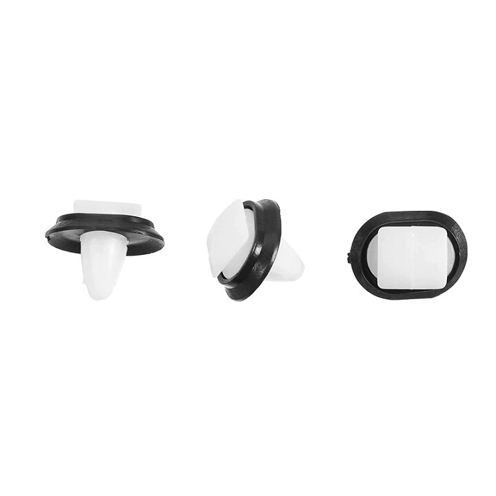 100 Clips Fixation Panneau De Porte Voiture - Pour Ducato, Qubo, Fiorino, Bipper, Etc. - Référence 71728806 / 856543 - Blanc Et Noir