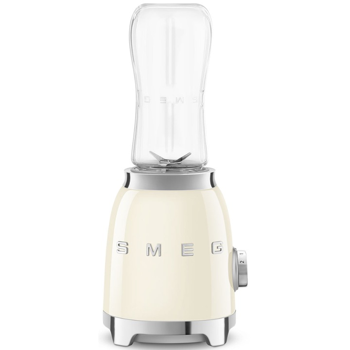 Блендер Smeg PBF01CREU, 300 W, 2 скорости, 2 бутилки по 600 мл., Крем