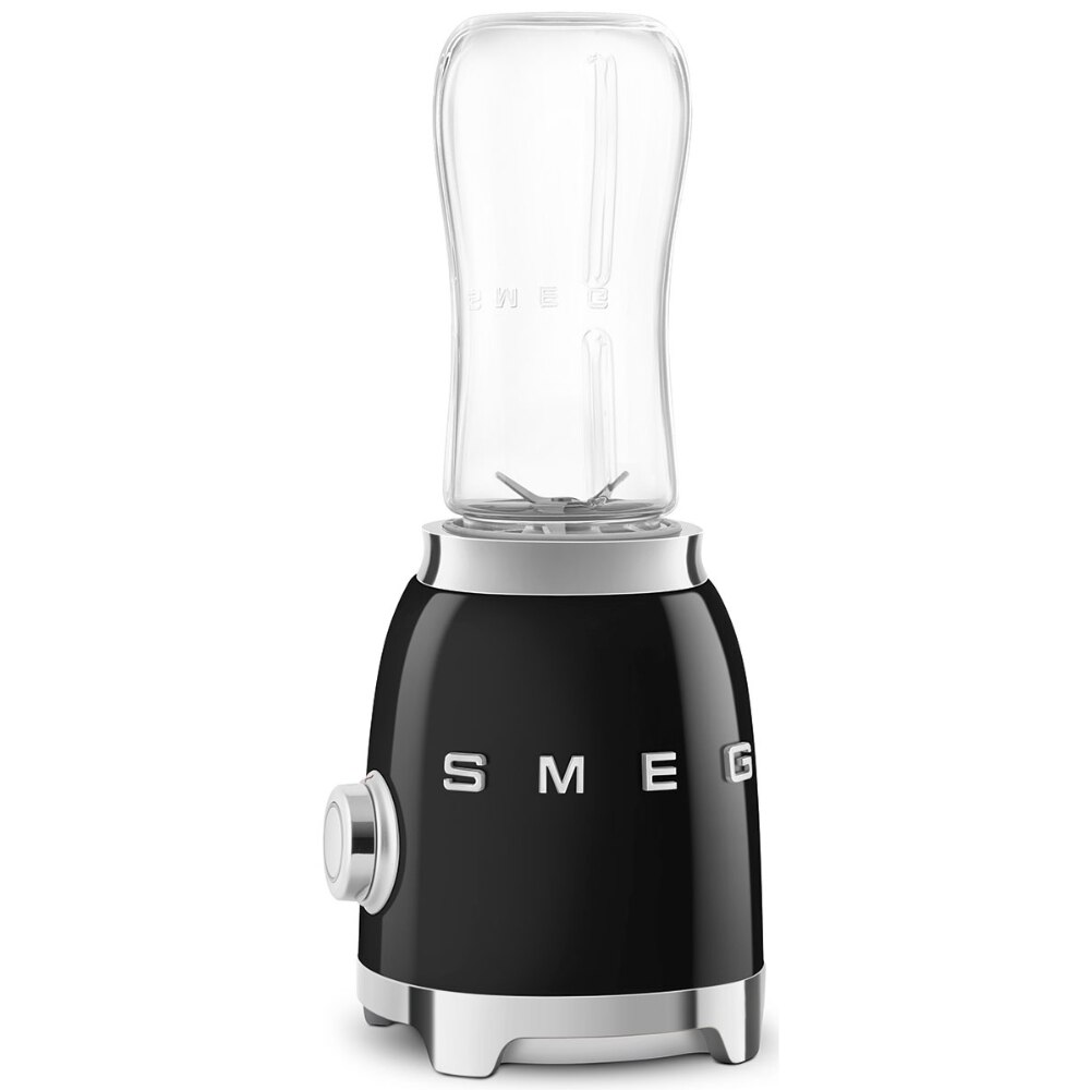 Блендер SMEG PBF01BLEU, 300 W, 2 скорости, 2 бутилки по 600 мл., Черен ...