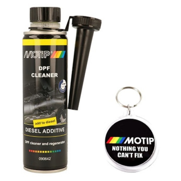 Set Aditiv Pentru Reducerea Depunerilor De Funingine Diesel - Dpf Cleaner 300 Ml cu Breloc Motip
