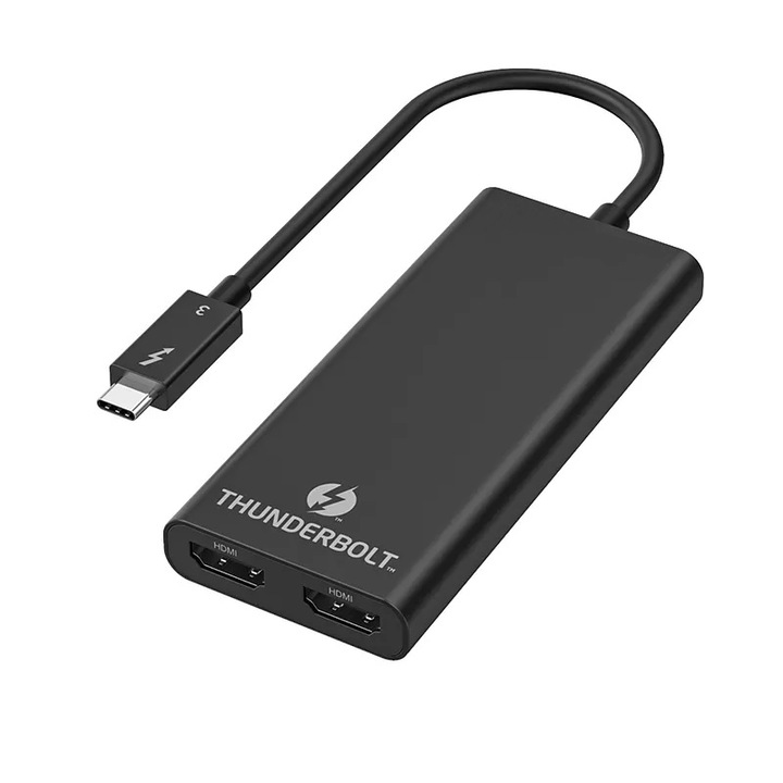 Докинг станция USBC, 2 x 4K HDMI 2.0 60 Hz Тип C двоен дисплей CableCreation Thunderbolt3