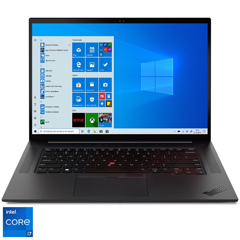 Laptop Lenovo ThinkPad X1 Extreme Gen 4 cu procesor Intel® Core™ i7-11800H pana la 4.60 GHz, 16'', WQUXGA, IPS, 32GB, 512GB SSD, NVIDIA GeForce RTX 3060 6GB GDDR6, Windows 10 Pro 64, Black - eMAG.ro Laptop Lenovo ThinkPad X1 Extreme Gen 4 cu procesor Intel® Core™ i7-11800H pana la 4.60 GHz, 16'', WQUXGA, IPS, 32GB, 512GB SSD, NVIDIA GeForce RTX 3060 6GB GDDR6, Windows 10 Pro 64, Black - eMAG.ro