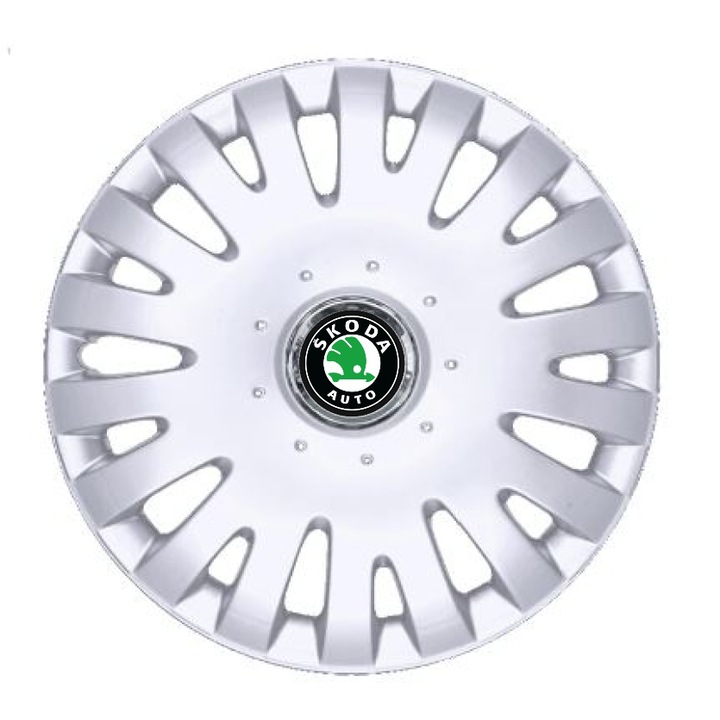 Set 4 Capace Roti Creative REY® R15, Potrivite Jantelor de 15 inch, Pentru Skoda, Model 316