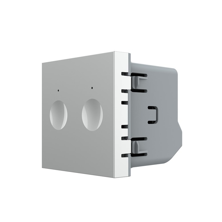 Modul Intrerupator Draperie cu Touch LIVOLO, Protocol ZigBee, Gri, VL-FC2WZ-2IP