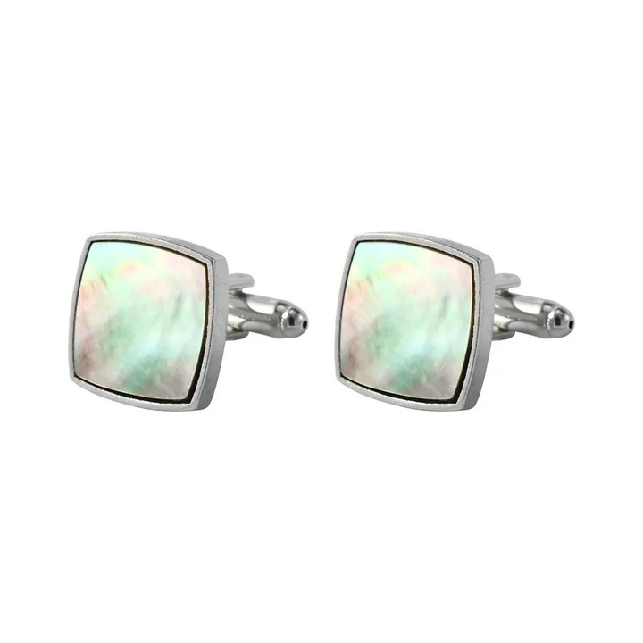 Копчета за риза 5119B, Sic Moda, бяло, метална сплав