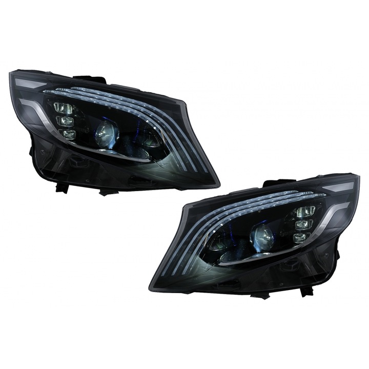 Faruri Full LED compatibil cu Mercedes V-Class W447 2016-2020 Negru