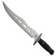 Cutit de vanatoare IdeallStore®, Unity Blade, 36 cm, argintiu, teaca piele inclusa