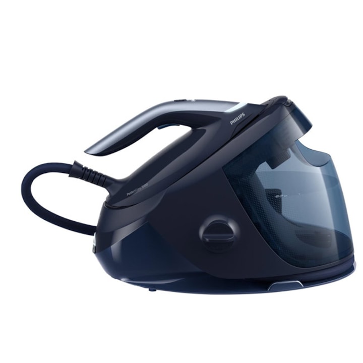Парогенератор Philips PerfectCare 7000 PSG7130/20, Интелигентно автоматично подаване на пара, 1,8 л подвижен воден резервоар, Тъмно син
