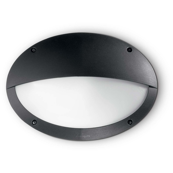 Aplica de perete Ideal Lux, Maddi, Ap1, E27, Rasina, Negru