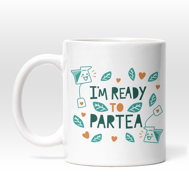 Cana I'M Ready to Partea, Ceramica, 330 ml, Multicolor