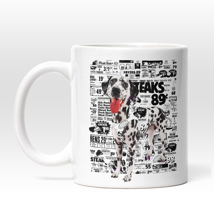 Cana Dalmatian, Ceramica, 330 ml, Multicolor