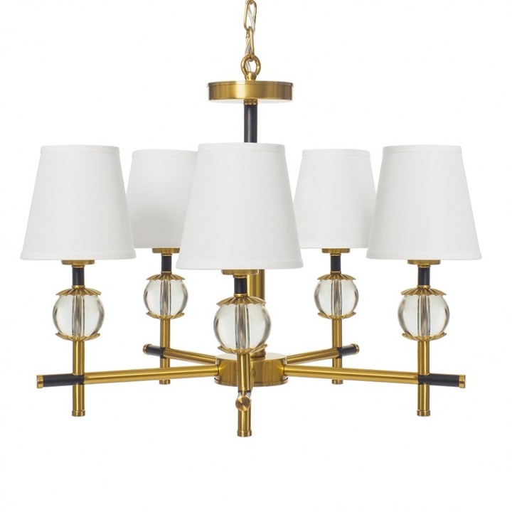 Lampa suspendata Berella Light, E27, 60W, Auriu/Negru