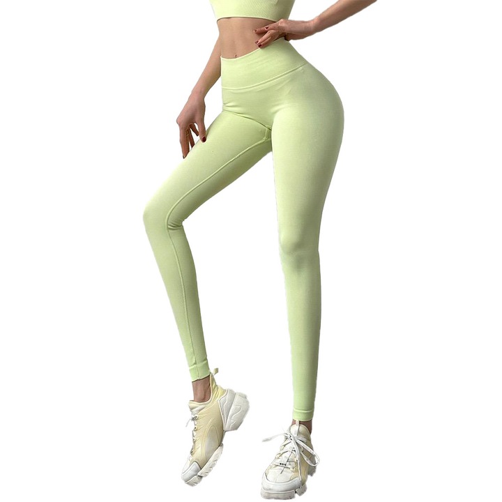 Colanti WNY Fitness PRO modelatori Push Up cu talie inalta WCLNT2470-2, Verde lime