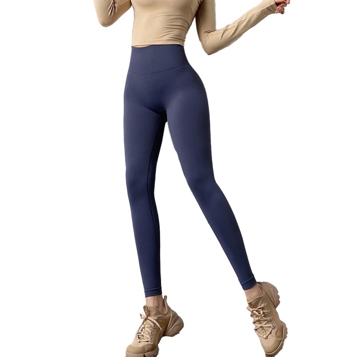 Colanti WNY Fitness PRO modelatori Push Up cu talie inalta WCLNT2470 clasic, Albastru inchis, S