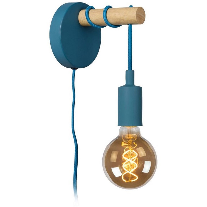 Lucide fali lámpa, 60 W, fém, kék