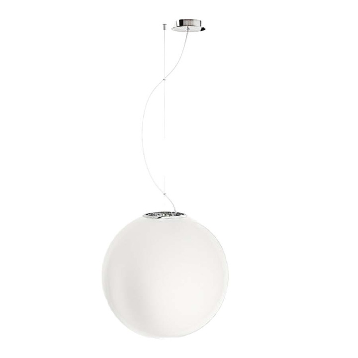 Висулка, RENDL, Метал/Стъкло, 230 V, E27, 70 W, Бял