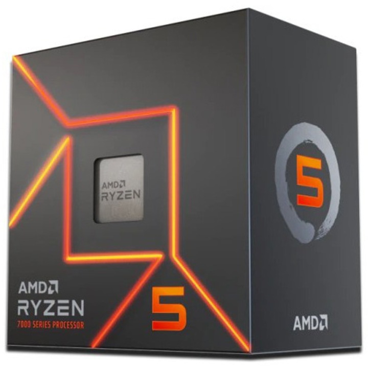Procesor AMD Ryzen™ 5 7600, 38MB, 3.8/5.1GHz Boost, Socket AM5, Radeon Graphics