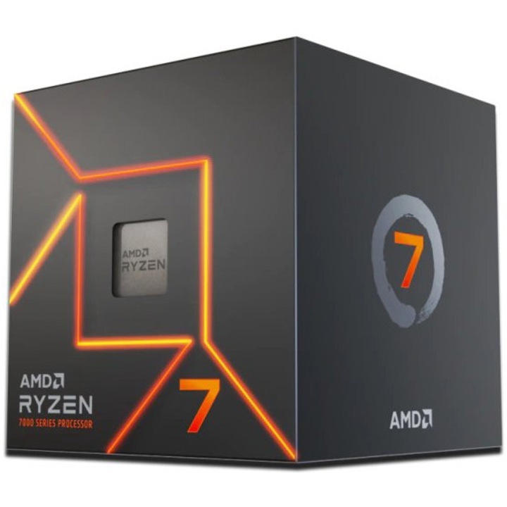 Процесор AMD Ryzen™ 7 7700, 40MB, 3.8/5.3GHz Boost, Socket AM5, Radeon Graphics