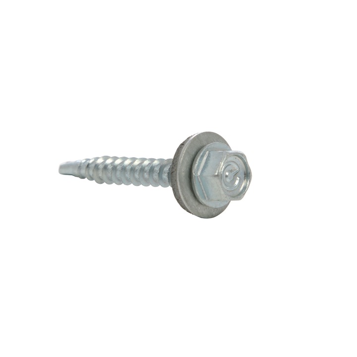 Surub pentru tigla metalica, autoforant, silver 4.8 x35 mm, 250 bucati/cutie