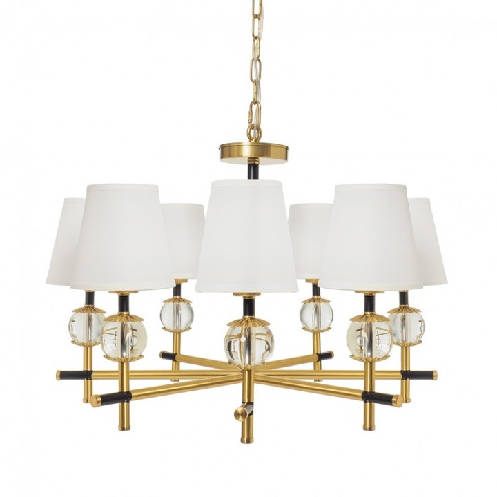 Lampa suspendata Moseka Berella Light, E27, 60W, Auriu/Negru