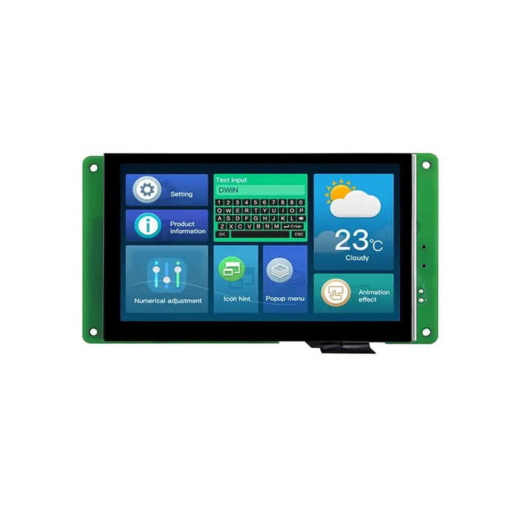 Ecran LCD, DWIN, Touch, 5", 480x800, Negru