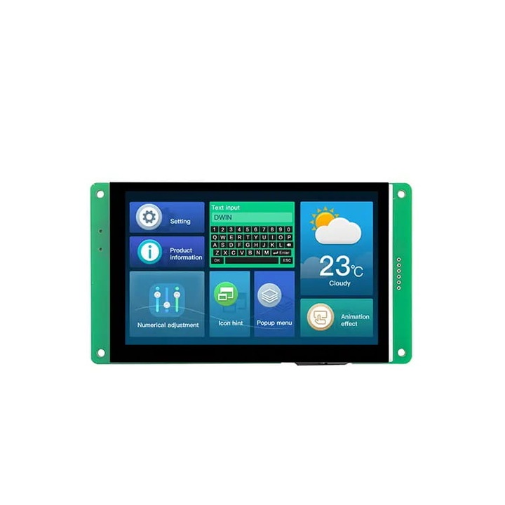 Ecran LCD, DWIN, Touch, 5", 800x480, Universal