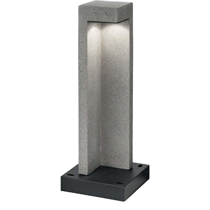 Градинска лампа, Ideal Lux, камък/метал, 18 x 49 x 18 см, сиво/черно