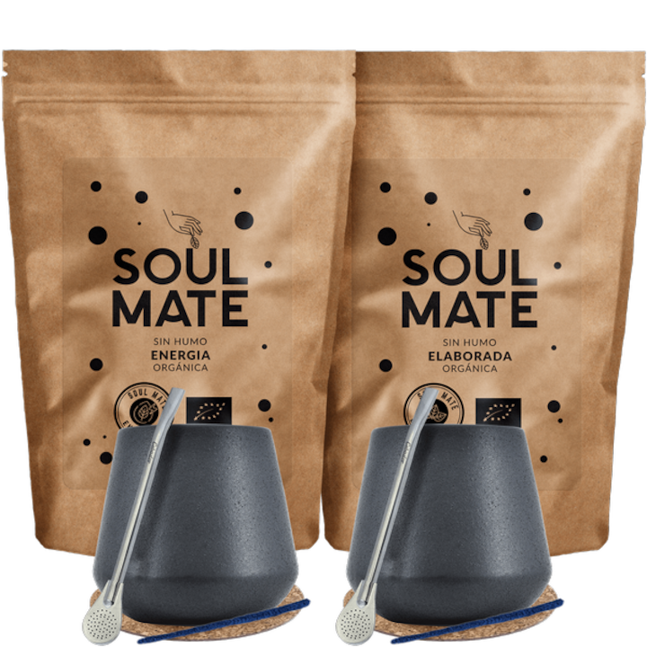 Yerba Mate BIO Teáskészlet bögrével és kiegészítőkkel, Soul Mate Energia 0.5 kg