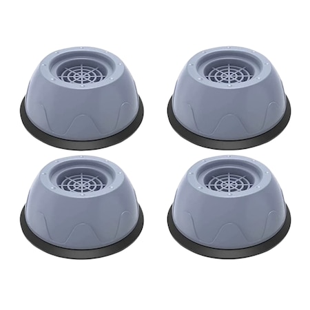 Set suporti amortizare - picioare antivibratii pentru masina de spalat rufe 4 piese, cauciuc, gri/negru, 4 x 10,5 cm