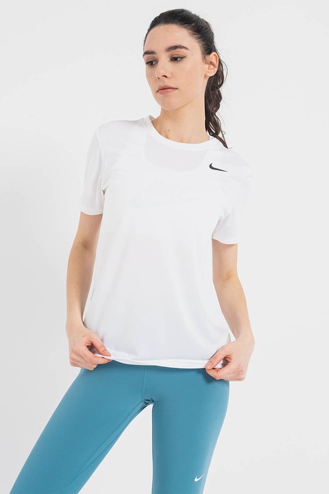 Nike, Dri-Fit sportpóló logós részlettel, Fehér