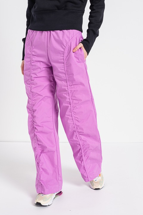 Nike, Панталон с висока талия и набиране, Розово