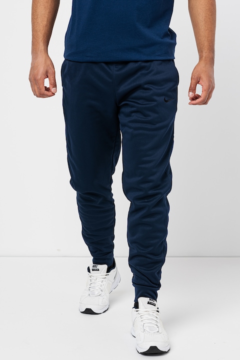 Nike, Pantaloni conici cu talie elastica pentru antrenament, Albastru marin