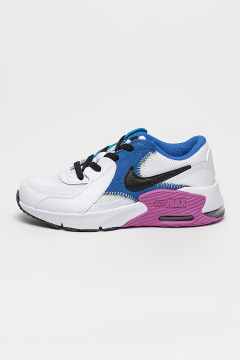 Nike, Спортни обувки Air Max Excee с кожа, Бял/Син