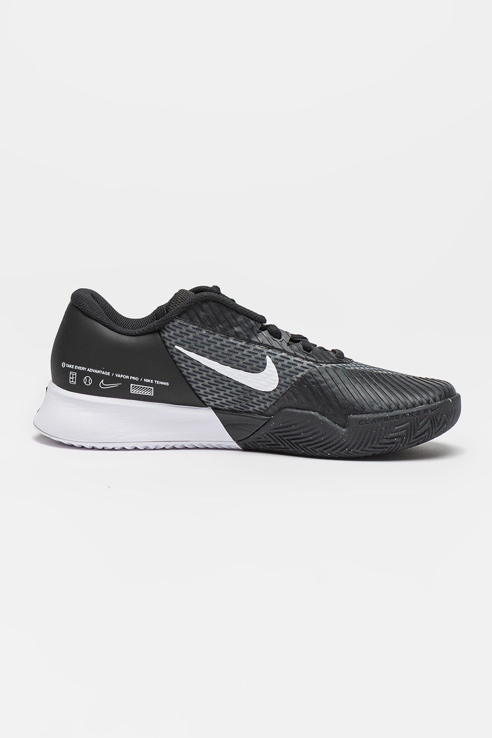 Nike, Pantofi pentru tenis Court Air Zoom Vapor Pro 2, Negru, Alb