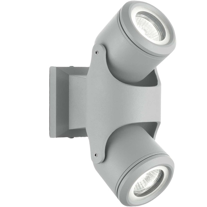 Aplica spot, Ideal Lux, Metal, 9 x 24 x 14 cm, Gri