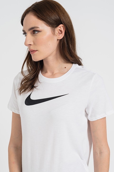 Nike, Dri-FIT sportpóló logóval, Fehér/Fekete