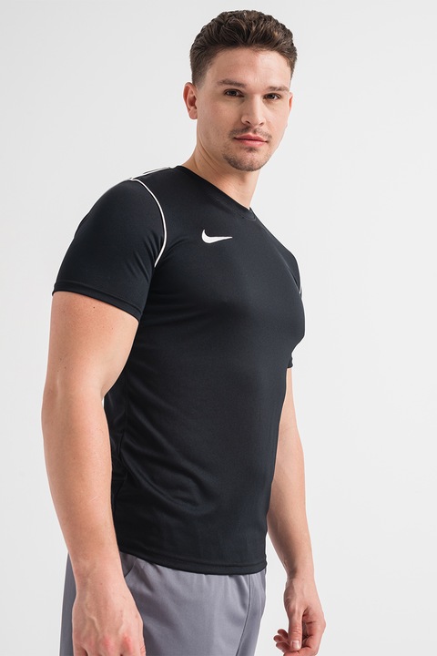 Nike, Tricou cu decolteu rotund, pentru fotbal Park 20, Alb/Negru