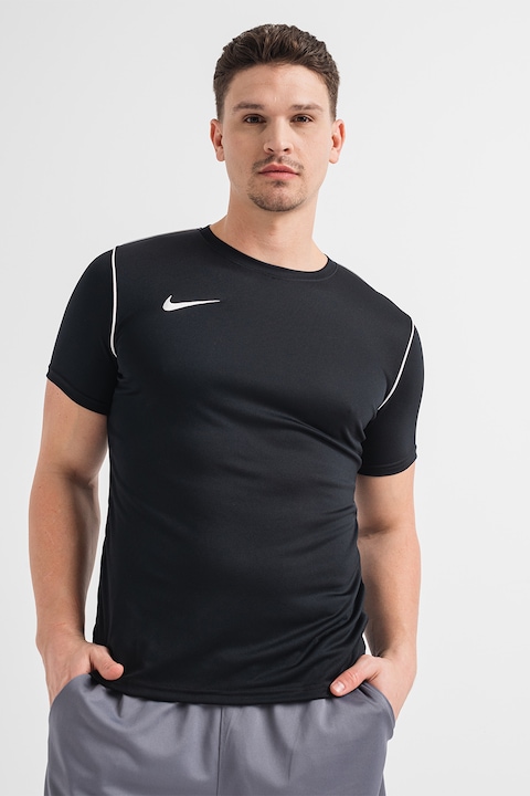 Nike, Футболна тениска Park 20 с овално деколте, Бял/Черен