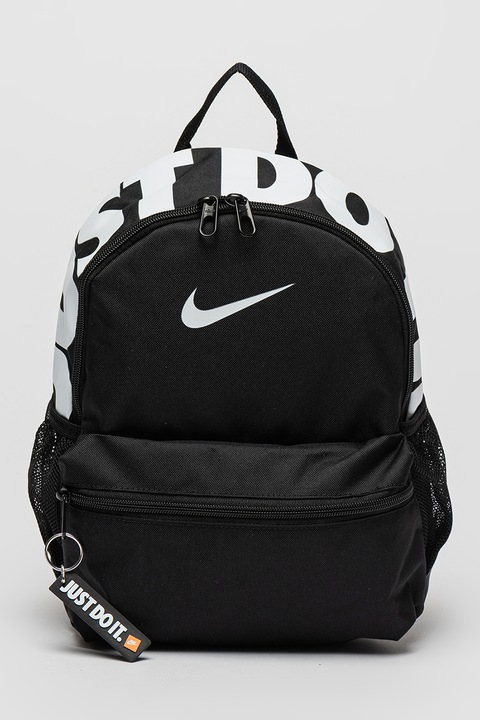 Nike, Раница Brasilia с лого - 11 л, Черен, Бял