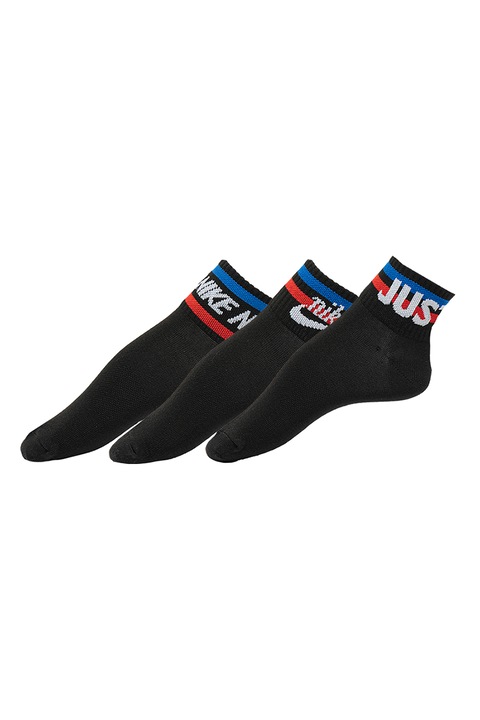 Nike, Унисекс чорапи Everyday Essential - 3 чифта, Черен