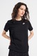 Nike, Tricou cu decolteu la baza gatului Sportswear Club Essentials, Negru, M