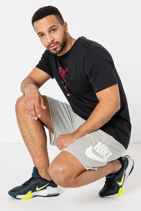 Nike, Спортни бермуди Club Alumni с лоо, Сив меланж, XL