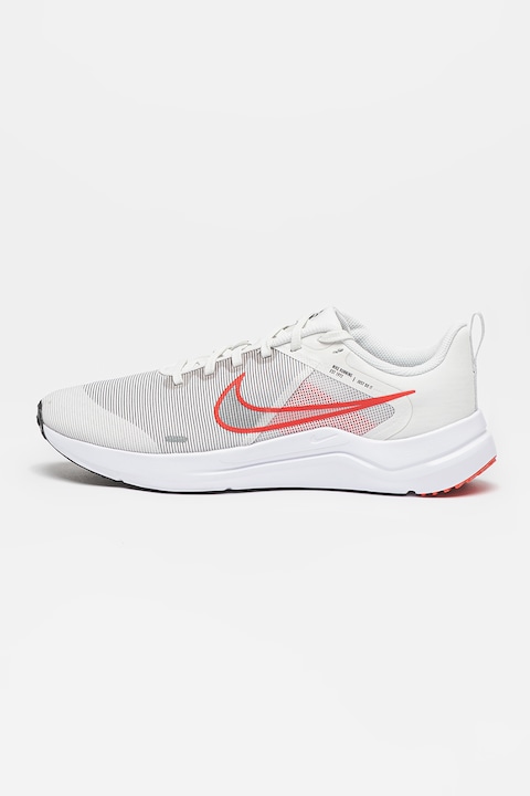 Nike, Pantofi cu logo pentru alergare Downshifter 12, Crem