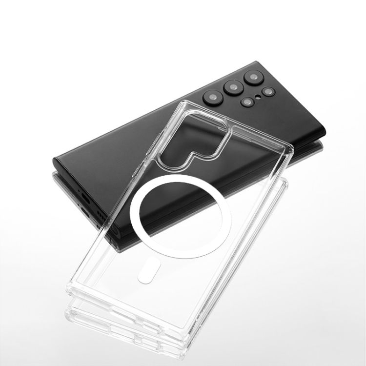 Husa protectie telefon, DCSZVIGS®, Magnetica, Pentru Samsung Galaxy S25 Ultra, Transparent