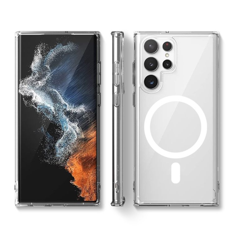 Husa protectie telefon, DCSZVIGS®, Magnetica, Pentru Samsung Galaxy S25 Ultra, Transparent